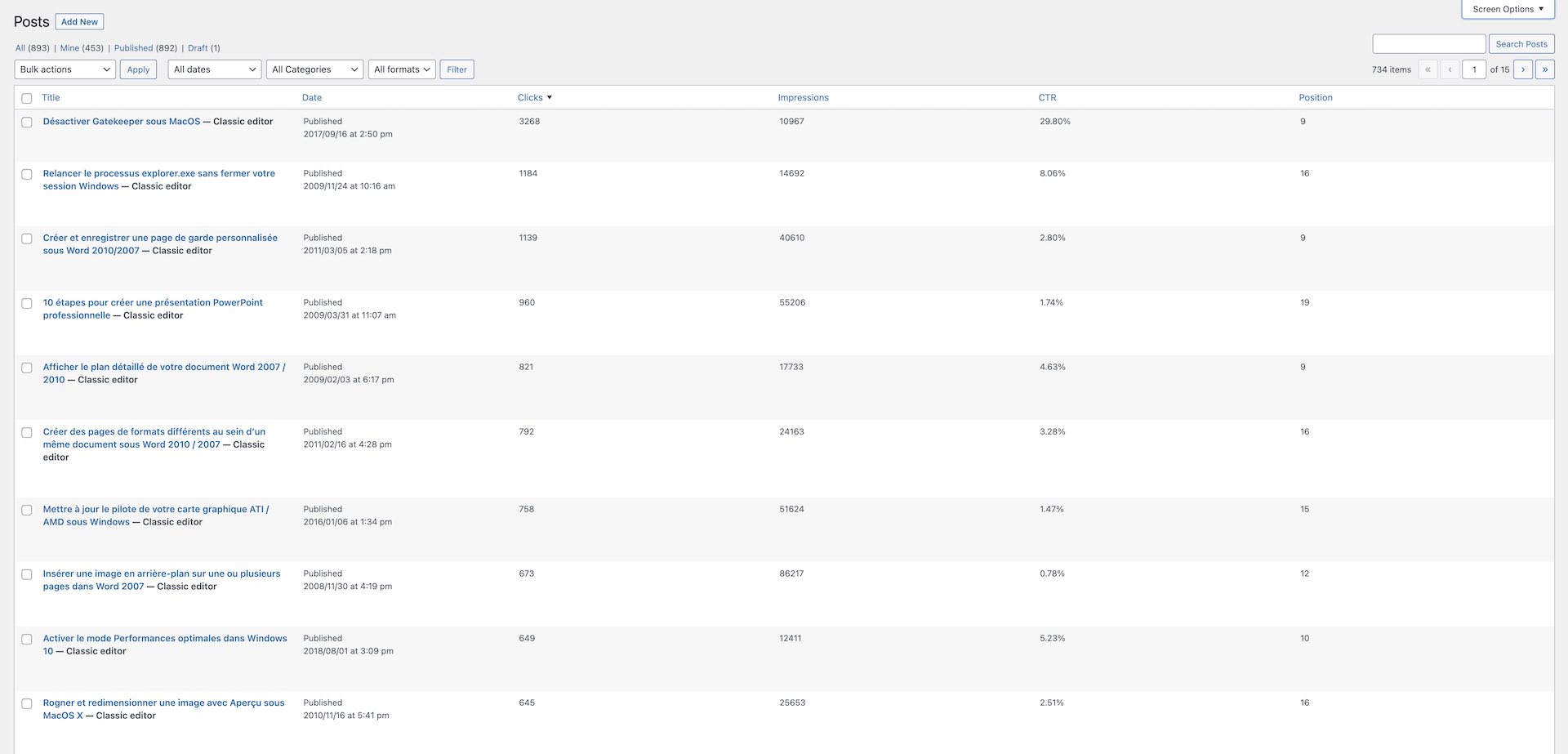 Google Search Console integración