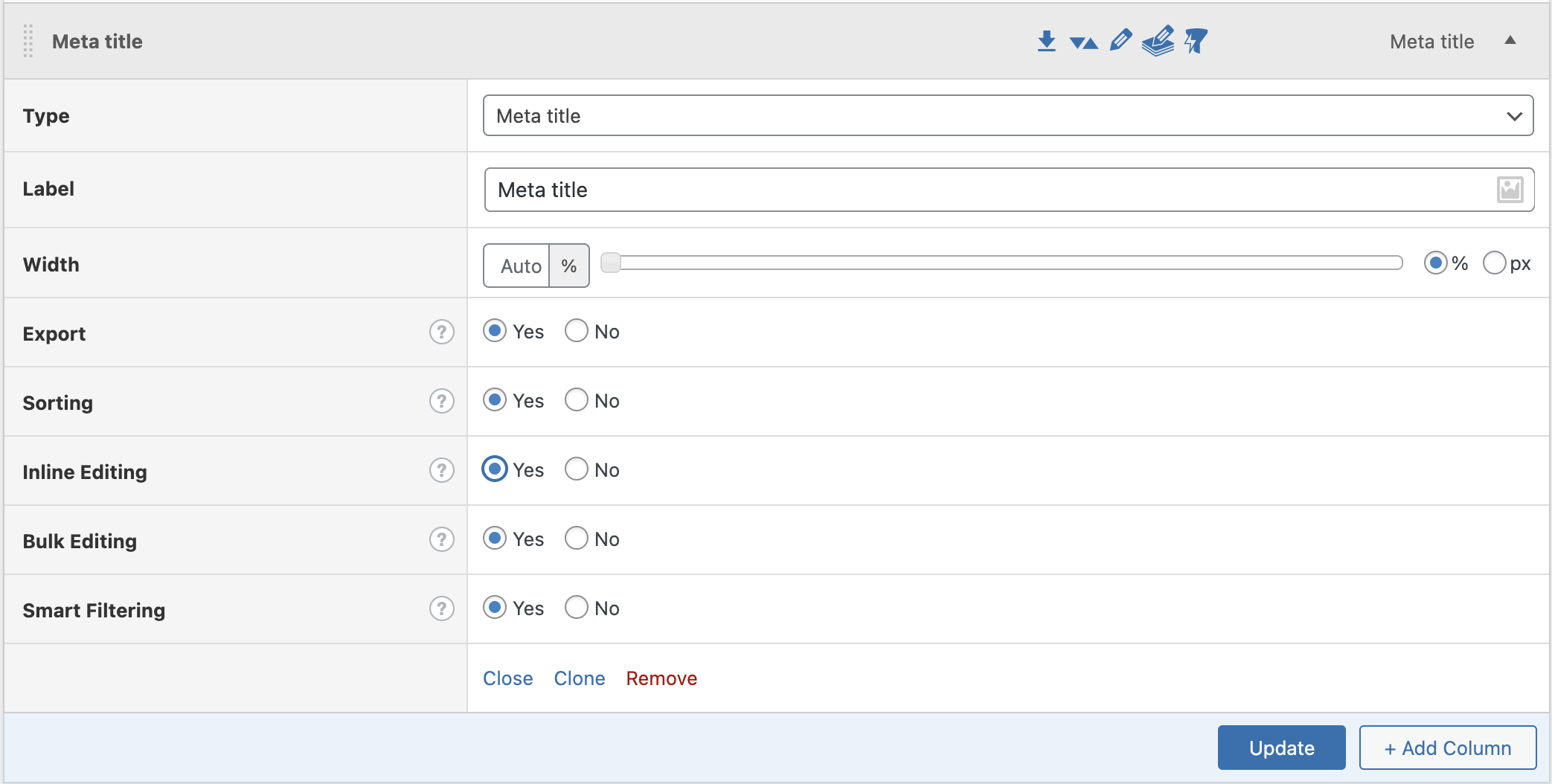 Configure your SEO column with Admin Columns PRO